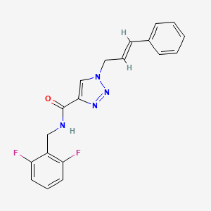 molecular formula C19H16F2N4O B4883268 N-(2,6-difluorobenzyl)-1-[(2E)-3-phenyl-2-propen-1-yl]-1H-1,2,3-triazole-4-carboxamide 