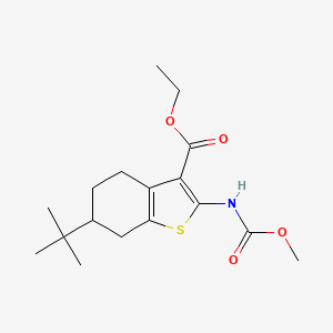 ethyl 6-tert-butyl-2-[(methoxycarbonyl)amino]-4,5,6,7-tetrahydro-1-benzothiophene-3-carboxylate