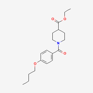 molecular formula C19H27NO4 B4883285 ethyl 1-(4-butoxybenzoyl)-4-piperidinecarboxylate 