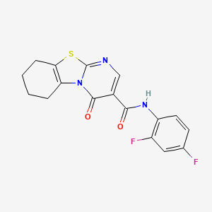 molecular formula C17H13F2N3O2S B4883287 N-(2,4-difluorophenyl)-4-oxo-6,7,8,9-tetrahydro-4H-pyrimido[2,1-b][1,3]benzothiazole-3-carboxamide 
