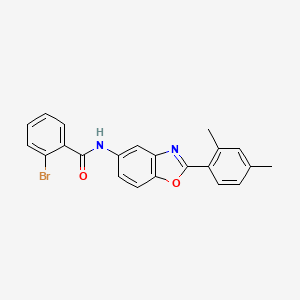 molecular formula C22H17BrN2O2 B4883295 2-bromo-N-[2-(2,4-dimethylphenyl)-1,3-benzoxazol-5-yl]benzamide 