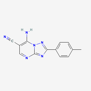 molecular formula C13H10N6 B4883296 7-amino-2-(4-methylphenyl)[1,2,4]triazolo[1,5-a]pyrimidine-6-carbonitrile 