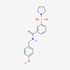 molecular formula C20H24N2O4S B4883319 N-(4-methoxybenzyl)-N-methyl-3-(1-pyrrolidinylsulfonyl)benzamide 