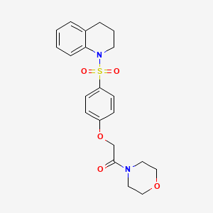 molecular formula C21H24N2O5S B4883334 1-({4-[2-(4-morpholinyl)-2-oxoethoxy]phenyl}sulfonyl)-1,2,3,4-tetrahydroquinoline 