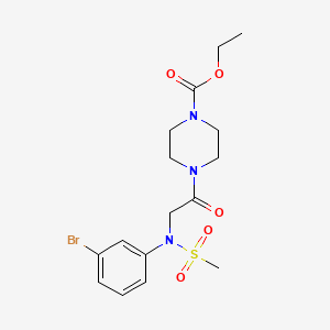 molecular formula C16H22BrN3O5S B4883350 ethyl 4-[N-(3-bromophenyl)-N-(methylsulfonyl)glycyl]-1-piperazinecarboxylate 