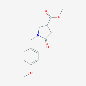 molecular formula C14H17NO4 B488337 Methyl 1-(4-methoxybenzyl)-5-oxopyrrolidine-3-carboxylate CAS No. 149505-71-5