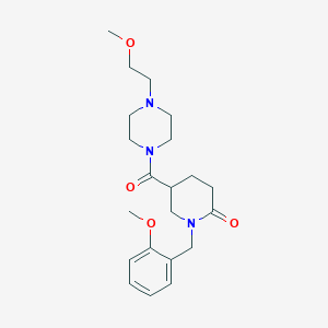molecular formula C21H31N3O4 B4883370 1-(2-methoxybenzyl)-5-{[4-(2-methoxyethyl)-1-piperazinyl]carbonyl}-2-piperidinone 