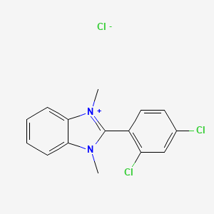 molecular formula C15H13Cl3N2 B4883382 2-(2,4-dichlorophenyl)-1,3-dimethyl-1H-3,1-benzimidazol-3-ium chloride 