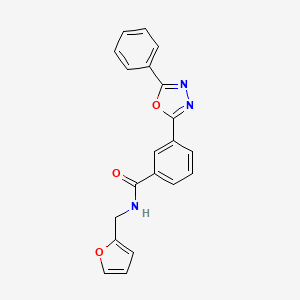 molecular formula C20H15N3O3 B4883388 N-(2-furylmethyl)-3-(5-phenyl-1,3,4-oxadiazol-2-yl)benzamide 