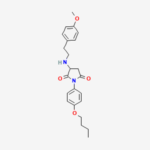 molecular formula C23H28N2O4 B4883405 1-(4-butoxyphenyl)-3-{[2-(4-methoxyphenyl)ethyl]amino}-2,5-pyrrolidinedione 