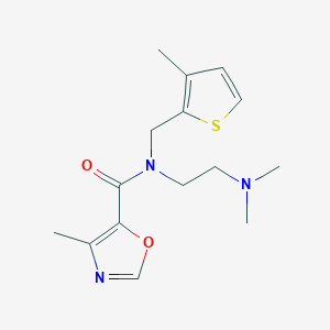 molecular formula C15H21N3O2S B4883417 N-[2-(dimethylamino)ethyl]-4-methyl-N-[(3-methyl-2-thienyl)methyl]-1,3-oxazole-5-carboxamide trifluoroacetate 