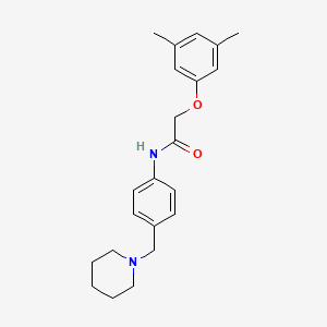molecular formula C22H28N2O2 B4883443 2-(3,5-dimethylphenoxy)-N-[4-(1-piperidinylmethyl)phenyl]acetamide 