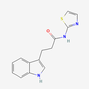 molecular formula C14H13N3OS B4883447 3-(1H-indol-3-yl)-N-1,3-thiazol-2-ylpropanamide 