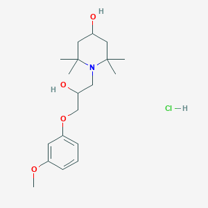 molecular formula C19H32ClNO4 B4883460 1-[2-hydroxy-3-(3-methoxyphenoxy)propyl]-2,2,6,6-tetramethyl-4-piperidinol hydrochloride 