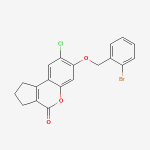 molecular formula C19H14BrClO3 B4883533 7-[(2-bromobenzyl)oxy]-8-chloro-2,3-dihydrocyclopenta[c]chromen-4(1H)-one 