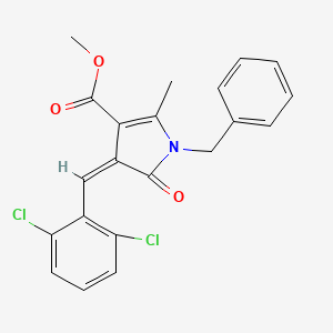 molecular formula C21H17Cl2NO3 B4883547 methyl 1-benzyl-4-(2,6-dichlorobenzylidene)-2-methyl-5-oxo-4,5-dihydro-1H-pyrrole-3-carboxylate 