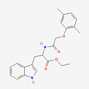 molecular formula C23H26N2O4 B4883564 ethyl N-[(2,5-dimethylphenoxy)acetyl]tryptophanate 