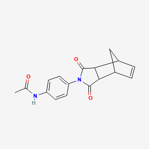 molecular formula C17H16N2O3 B4883572 N-[4-(3,5-dioxo-4-azatricyclo[5.2.1.0~2,6~]dec-8-en-4-yl)phenyl]acetamide 