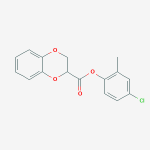 molecular formula C16H13ClO4 B4883596 4-chloro-2-methylphenyl 2,3-dihydro-1,4-benzodioxine-2-carboxylate 