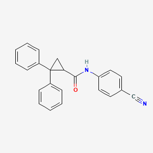 molecular formula C23H18N2O B4883604 N-(4-cyanophenyl)-2,2-diphenylcyclopropanecarboxamide 