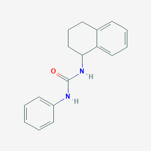 molecular formula C17H18N2O B4883657 N-phenyl-N'-(1,2,3,4-tetrahydro-1-naphthalenyl)urea 
