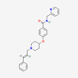 molecular formula C27H29N3O2 B4883664 4-({1-[(2E)-3-phenyl-2-propen-1-yl]-4-piperidinyl}oxy)-N-(2-pyridinylmethyl)benzamide 