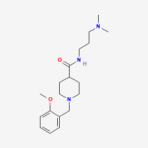 molecular formula C19H31N3O2 B4883679 N-[3-(dimethylamino)propyl]-1-(2-methoxybenzyl)-4-piperidinecarboxamide 