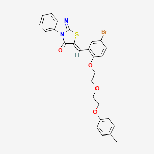 molecular formula C27H23BrN2O4S B4883693 2-(5-bromo-2-{2-[2-(4-methylphenoxy)ethoxy]ethoxy}benzylidene)[1,3]thiazolo[3,2-a]benzimidazol-3(2H)-one 