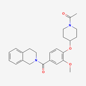 molecular formula C24H28N2O4 B4883709 2-{4-[(1-acetyl-4-piperidinyl)oxy]-3-methoxybenzoyl}-1,2,3,4-tetrahydroisoquinoline 
