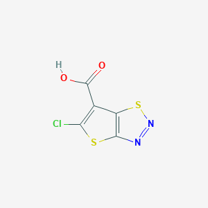molecular formula C5HClN2O2S2 B488372 5-Chlorothieno[2,3-d][1,2,3]thiadiazole-6-carboxylic acid CAS No. 192878-32-3