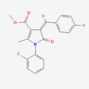 molecular formula C20H15F2NO3 B4883725 methyl 4-(4-fluorobenzylidene)-1-(2-fluorophenyl)-2-methyl-5-oxo-4,5-dihydro-1H-pyrrole-3-carboxylate 
