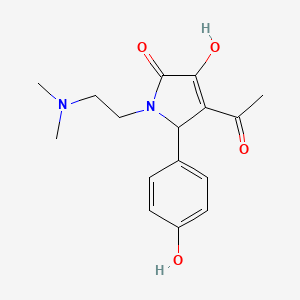 molecular formula C16H20N2O4 B4883736 4-acetyl-1-[2-(dimethylamino)ethyl]-3-hydroxy-5-(4-hydroxyphenyl)-1,5-dihydro-2H-pyrrol-2-one 