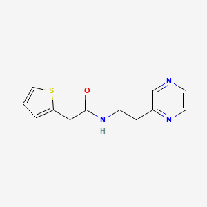 molecular formula C12H13N3OS B4883738 N-[2-(2-pyrazinyl)ethyl]-2-(2-thienyl)acetamide 