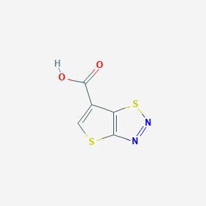 molecular formula C5H2N2O2S2 B488374 噻吩[2,3-d][1,2,3]噻二唑-6-羧酸 CAS No. 192878-30-1