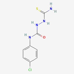 molecular formula C8H9ClN4OS B4883754 2-(aminocarbonothioyl)-N-(4-chlorophenyl)hydrazinecarboxamide 