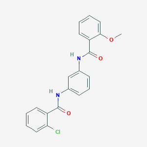 molecular formula C21H17ClN2O3 B4883781 2-chloro-N-{3-[(2-methoxybenzoyl)amino]phenyl}benzamide 