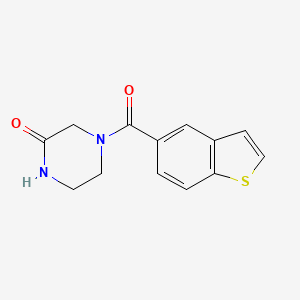 molecular formula C13H12N2O2S B4883782 4-(1-benzothien-5-ylcarbonyl)-2-piperazinone 