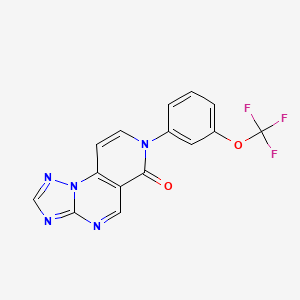 molecular formula C15H8F3N5O2 B4883797 7-[3-(trifluoromethoxy)phenyl]pyrido[3,4-e][1,2,4]triazolo[1,5-a]pyrimidin-6(7H)-one 