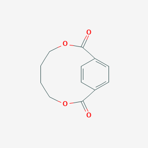 molecular formula C12H12O4 B048838 3,8-Dioxabicyclo[8.2.2]tetradeca-1(12),10,13-triene-2,9-dione CAS No. 29278-69-1