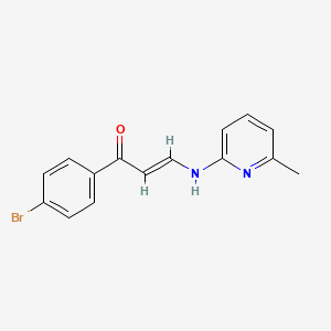 molecular formula C15H13BrN2O B4883825 1-(4-bromophenyl)-3-[(6-methyl-2-pyridinyl)amino]-2-propen-1-one 