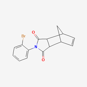 molecular formula C15H12BrNO2 B4883834 4-(2-bromophenyl)-4-azatricyclo[5.2.1.0~2,6~]dec-8-ene-3,5-dione 