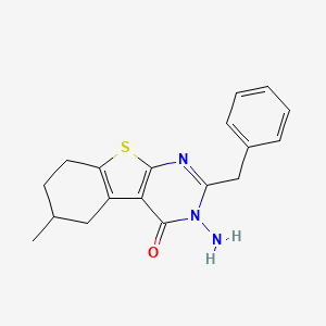 molecular formula C18H19N3OS B4883843 3-amino-2-benzyl-6-methyl-5,6,7,8-tetrahydro[1]benzothieno[2,3-d]pyrimidin-4(3H)-one CAS No. 120354-25-8