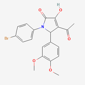 molecular formula C20H18BrNO5 B4883876 4-acetyl-1-(4-bromophenyl)-5-(3,4-dimethoxyphenyl)-3-hydroxy-1,5-dihydro-2H-pyrrol-2-one 