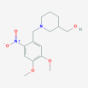 molecular formula C15H22N2O5 B4883894 [1-(4,5-dimethoxy-2-nitrobenzyl)-3-piperidinyl]methanol 