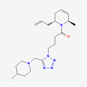 (2R*,6R*)-2-allyl-6-methyl-1-(4-{5-[(4-methyl-1-piperidinyl)methyl]-1H-tetrazol-1-yl}butanoyl)-1,2,3,6-tetrahydropyridine