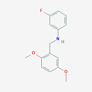 molecular formula C15H16FNO2 B4883920 (2,5-dimethoxybenzyl)(3-fluorophenyl)amine 