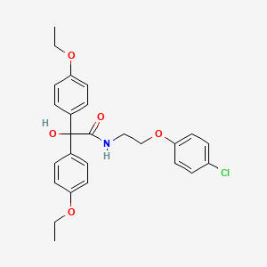 molecular formula C26H28ClNO5 B4883932 N-[2-(4-chlorophenoxy)ethyl]-2,2-bis(4-ethoxyphenyl)-2-hydroxyacetamide 
