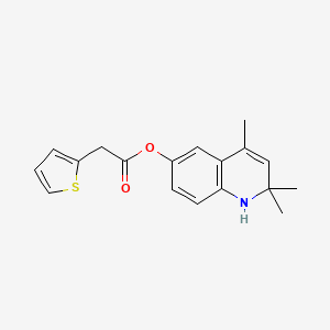molecular formula C18H19NO2S B4883937 2,2,4-trimethyl-1,2-dihydro-6-quinolinyl 2-thienylacetate 