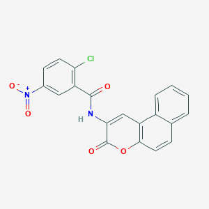 molecular formula C20H11ClN2O5 B4883978 2-chloro-5-nitro-N-(3-oxo-3H-benzo[f]chromen-2-yl)benzamide 