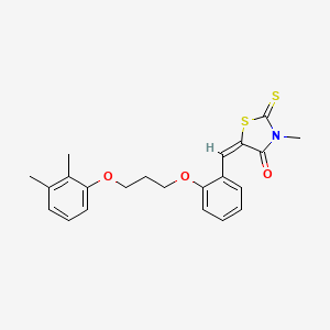 molecular formula C22H23NO3S2 B4884013 5-{2-[3-(2,3-dimethylphenoxy)propoxy]benzylidene}-3-methyl-2-thioxo-1,3-thiazolidin-4-one 